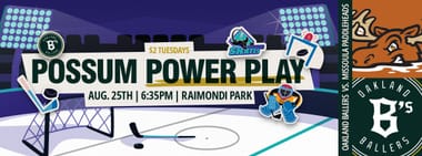 8/25/2026 Oakland Ballers vs. Missoula PaddleHeads, Possum Power Play