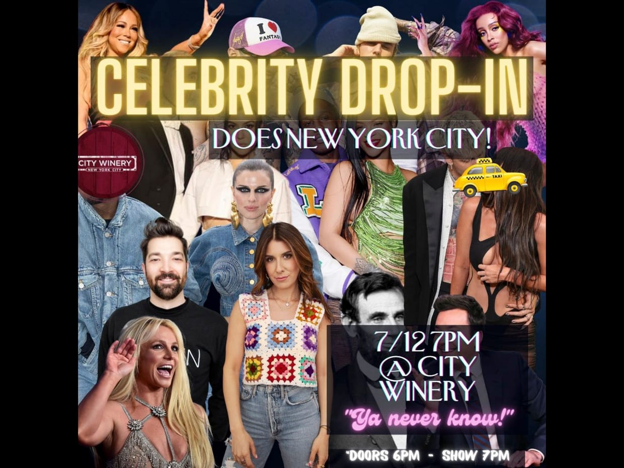 CANCELLED - Celebrity Drop In Does New York City Hosted By: Ben Fisher & Anna Roisman