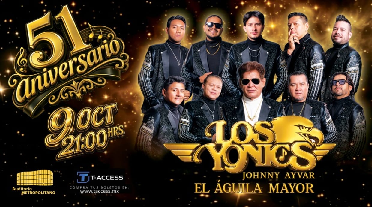 LOS YONICS 51 ANIVERSARIO EN PUEBLA 09/10/2026