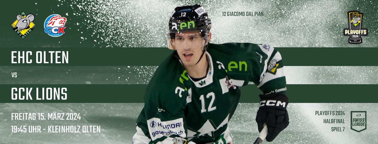 Playoff 1/2-Final Spiel 4: EHC Olten - GCK Lions