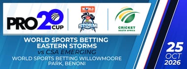 World Sports Betting Eastern Storm vs CSA Emerging