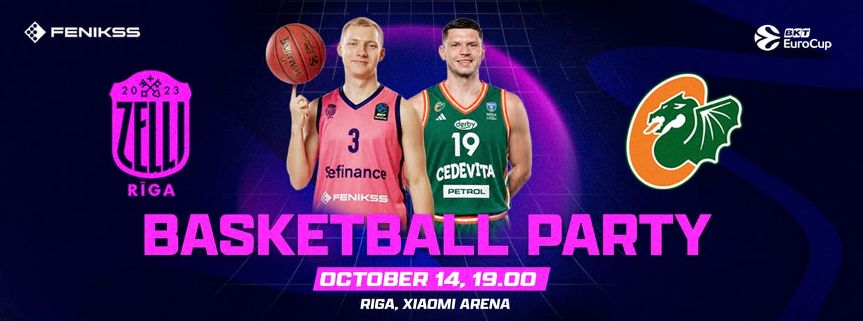 BKT EuroCup: Rīgas Zeļļi vs Cedevita Olimpija Ljubljana