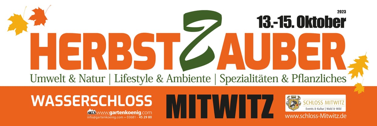 Herbstzauber Wasserschloss Mitwitz 