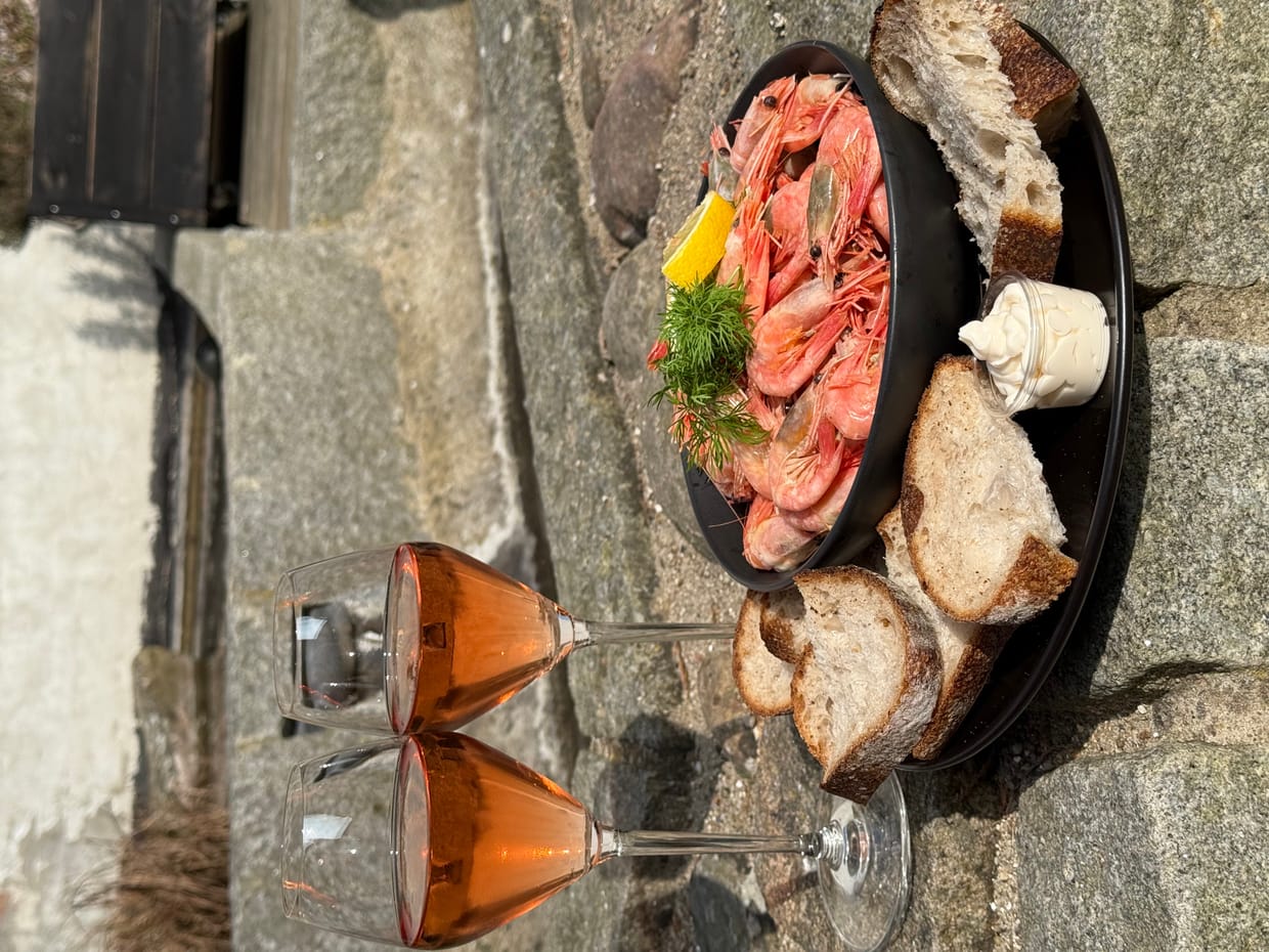 Rosé ad libitum og pil selv rejer!