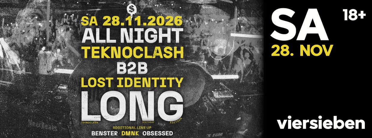 Smashed Society Label Night • 28.11 w. Teknoclash, Lost Identity & many more!