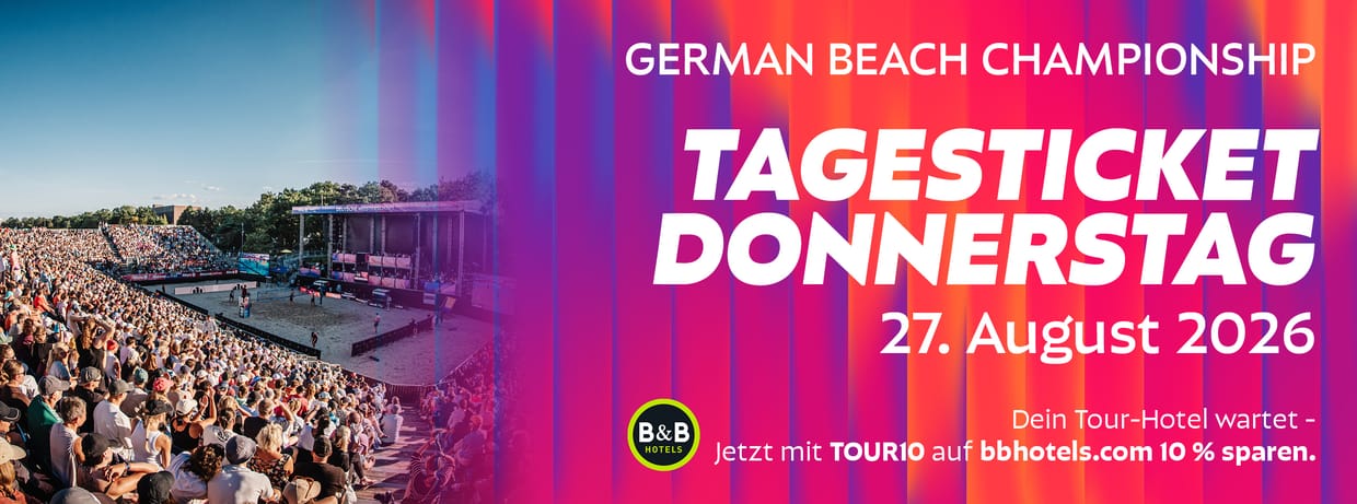 Deutsche Beachvolleyball Meisterschaft 2026 Dortmund | Tagesticket Donnerstag