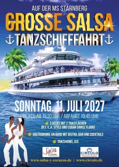 Salsa Tanzschifffahrt auf dem Starnberger See 2027