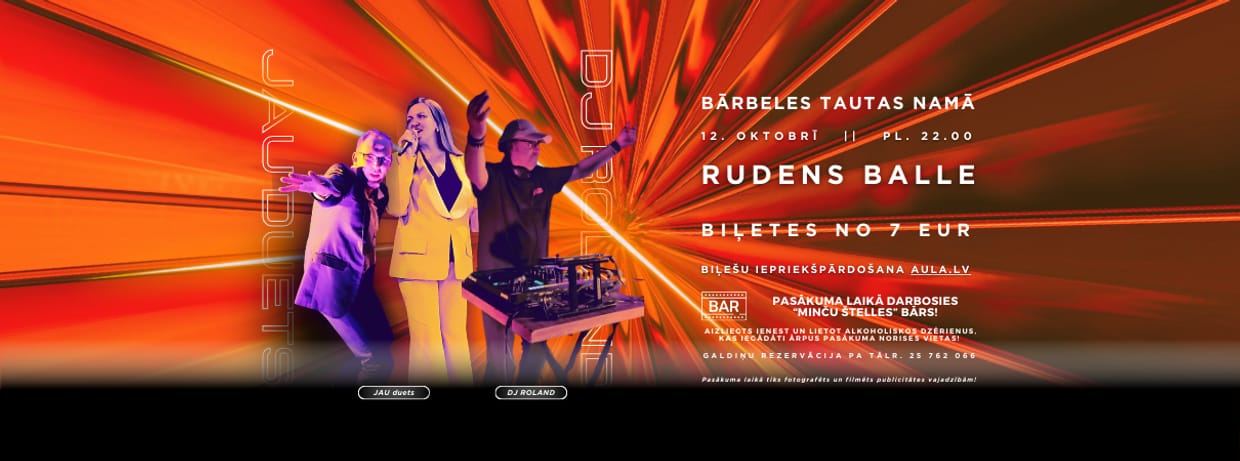 JAU duets + DJ Roland Bārbelē 12.10.2024.