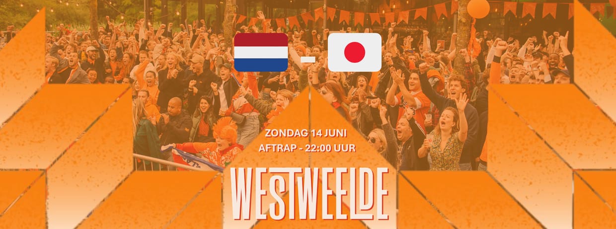 Oranje op Megascherm bij WestWeelde: Nederland - Japan