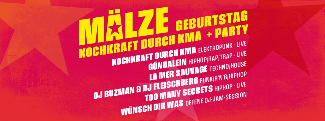MÄLZE-GEBURTSTAG - KOCHKRAFT DURCH KMA + PARTY