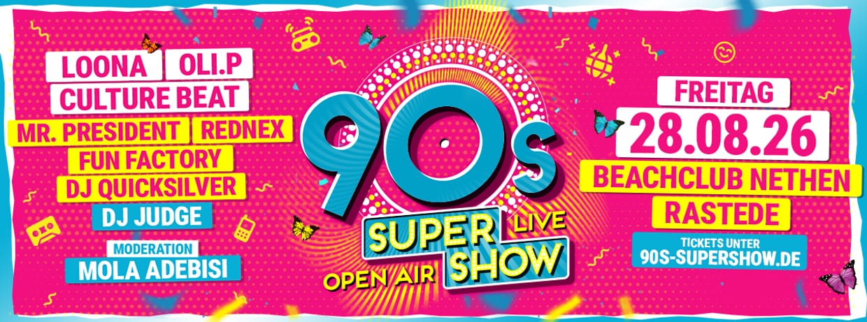 90s Super Show Rastede - live & open air 2026 