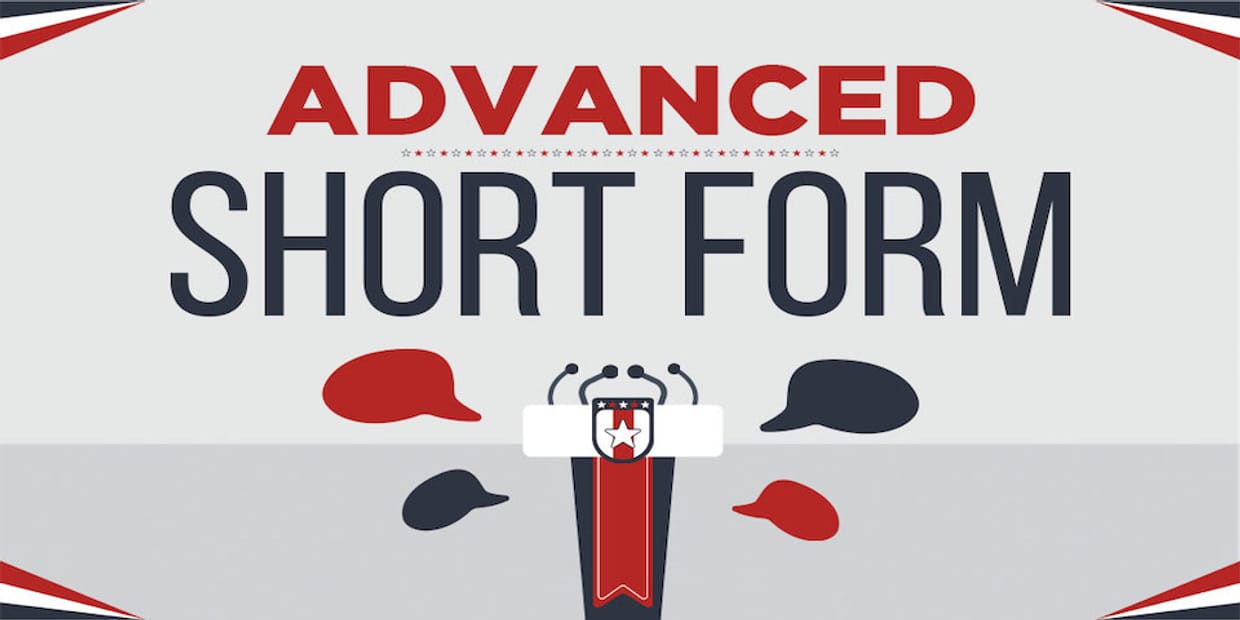 Advanced Short Form I, Sundays @ 5:30-8:30p (2026-4)