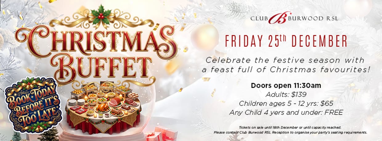 Christmas Day Buffet in The Entertainment Dome