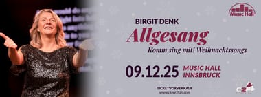 VERSCHOBEN: Birgit Denk lädt zum „Allgesang" - WEIHNACHTEN