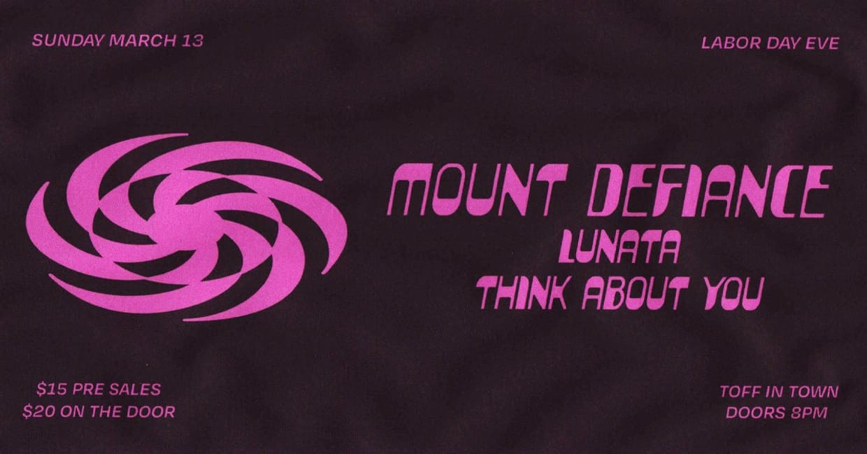 MOUNT DEFIANCE, LUNATA, THINK ABOUT YOU