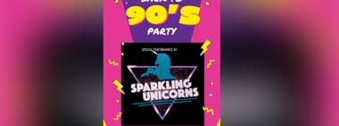 90er Party mit Spakrling Unicorns