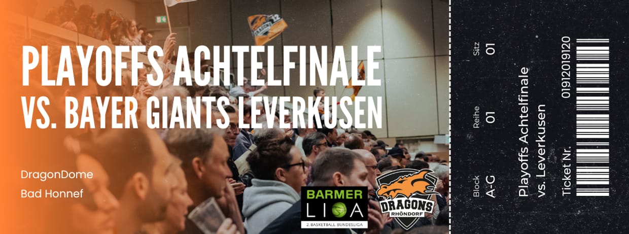 Playoffs Achtelfinale Spiel 2 | Dragons Rhöndorf vs. Bayer Giants Leverkusen