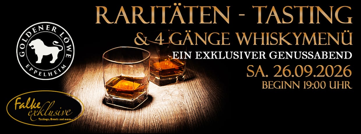 Raritäten Tasting + 4 Gänge Whiskymenü 2026