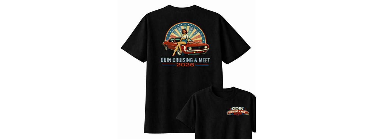 Bestil T-Shirt - Odin Cruising & Meet 2026