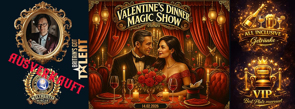 Valentinstag Dinner Magic Show