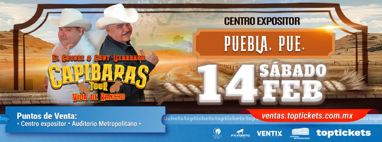 CAPIBARA TOUR CHUY LIZARRAGA Y EL COYOTE 14/02/2026