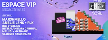 LES PLAGES ELECTRONIQUES 2026 – VIP TABLES SAMEDI 