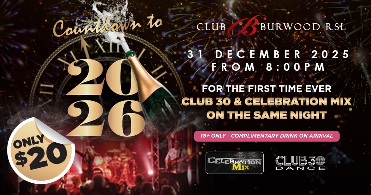 NYE 2026 - Club 30 + Celebration Mix!