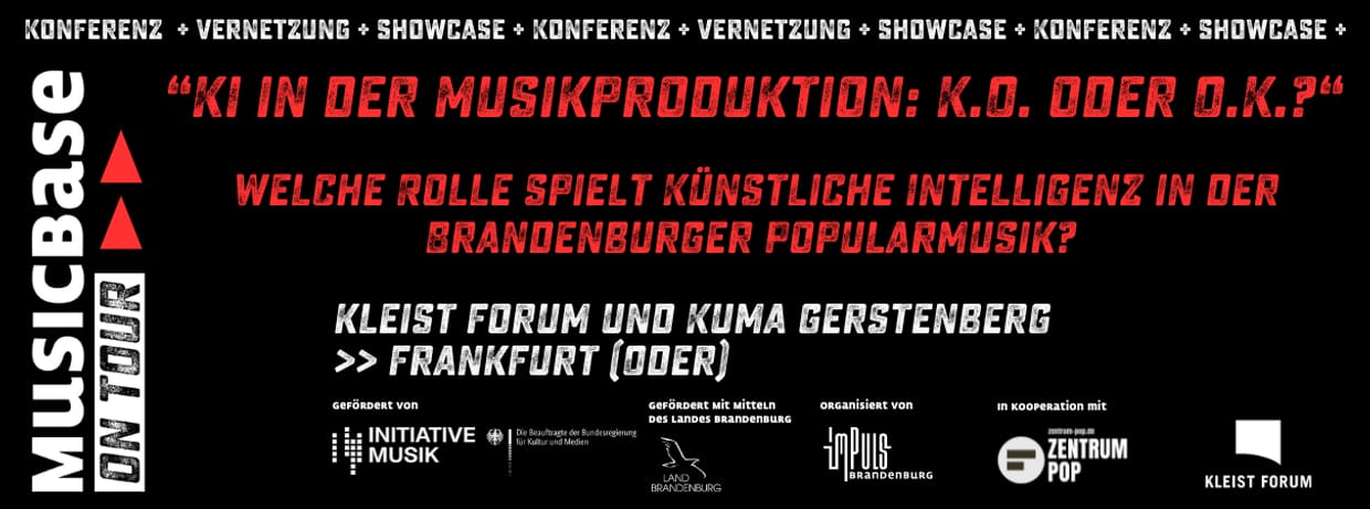 MusicBase on Tour – "KI in der Musikproduktion: K.O. oder O.K.?“ - Welche Rolle spielt Künstliche Intelligenz in der Brandenburger Popularmusik?