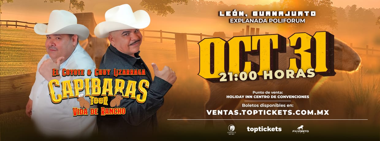 CAPIBARA TOUR CHUY LIZARRAGA Y EL COYOTE 31/10/25