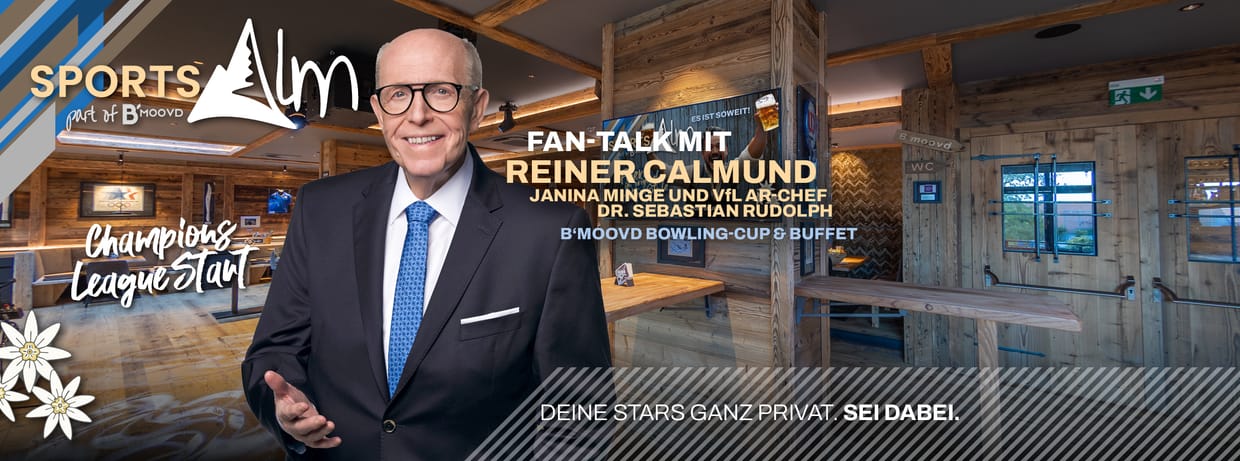 CALLI KOMMT IN DIE SPORTSALM – Prominenter Fan-Talk mit Reiner Calmund, Janina Minge und VfL AR-Chef Dr. Sebastian Rudolph