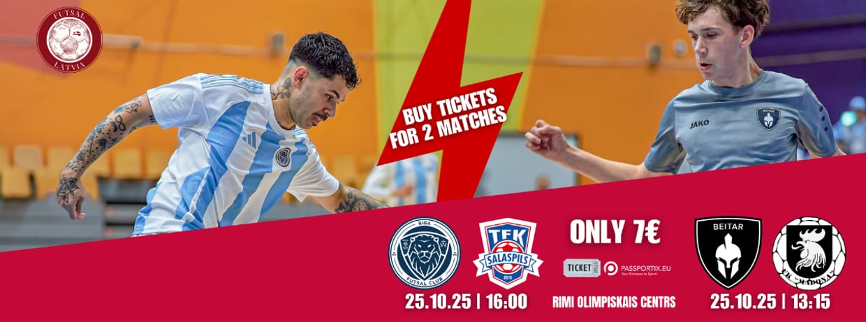 Divu Spēļu Komplekts: TFK Beitar - FK Madona; Riga Futsal Club - TFK Salaspils