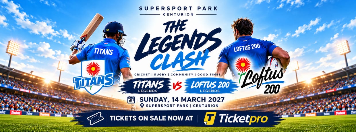 Titans Cricket Legends vs Bulls Rugby Legends