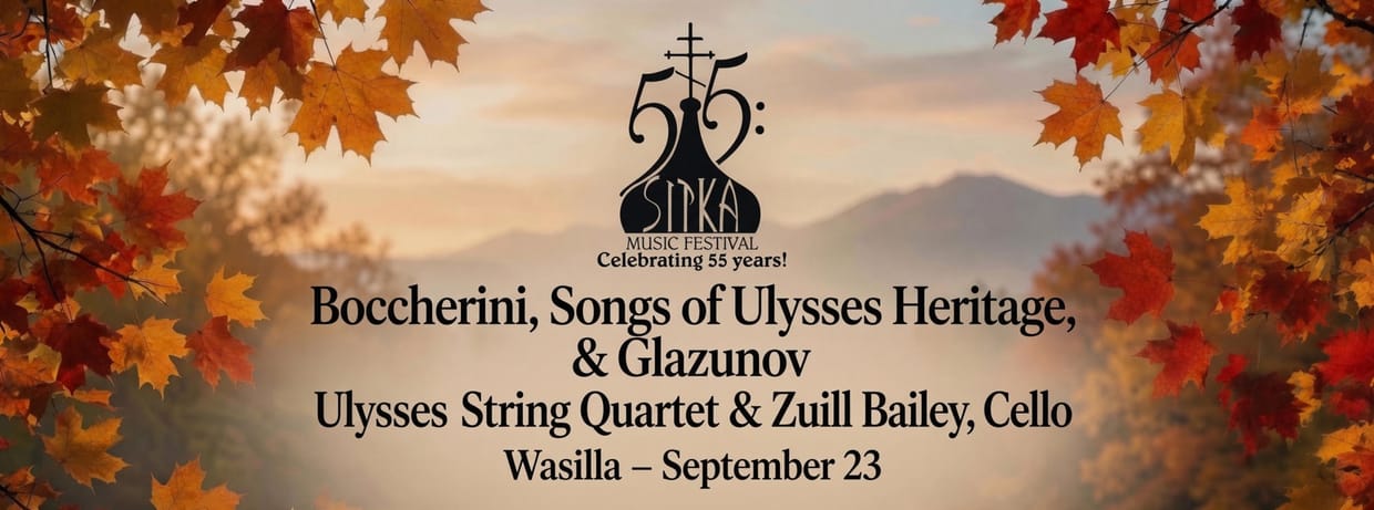 Boccherini, Songs of Ulysses Heritage & Glazunov - Ulysses String Quartet and Zuill Bailey, Cello in Wasilla
