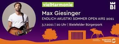 Karsten Jahnke präsentiert: Max Giesinger - Endlich Akustik! Open Air 2021