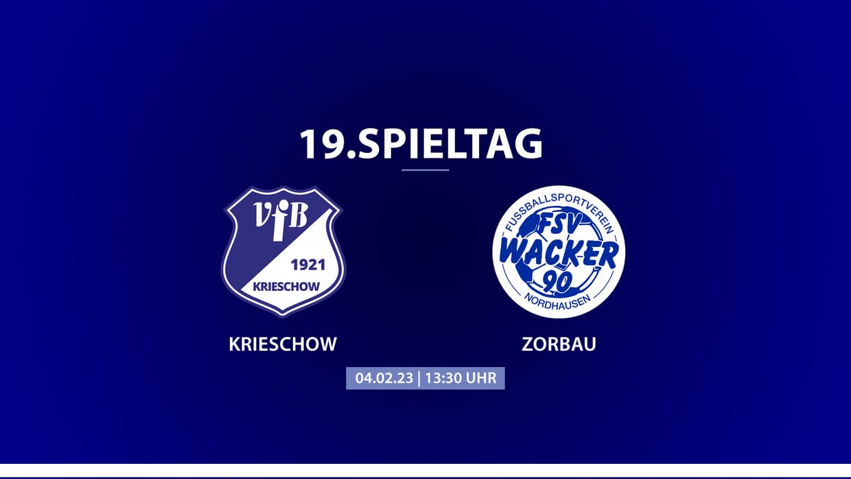 19. Spieltag VfB Krieschow - Wacker Nordhausen