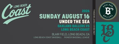 8/16/2026 Long Beach Coast vs. Oakland Ballers, Under the Sea