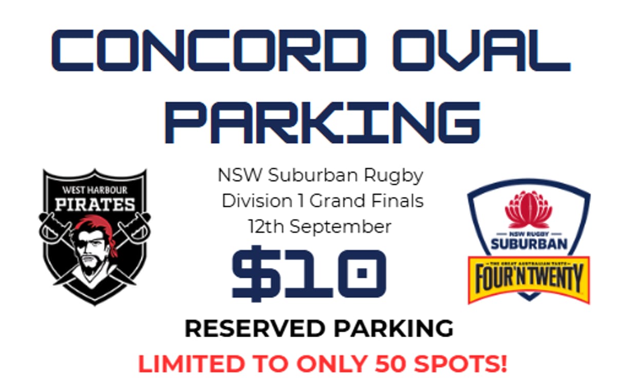 2026 Div 1 Grand Finals - Concord Oval Reserved Parking