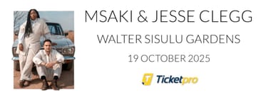 POSTPONED Msaki & Jesse Clegg, Live at Walter Sisulu Gardens