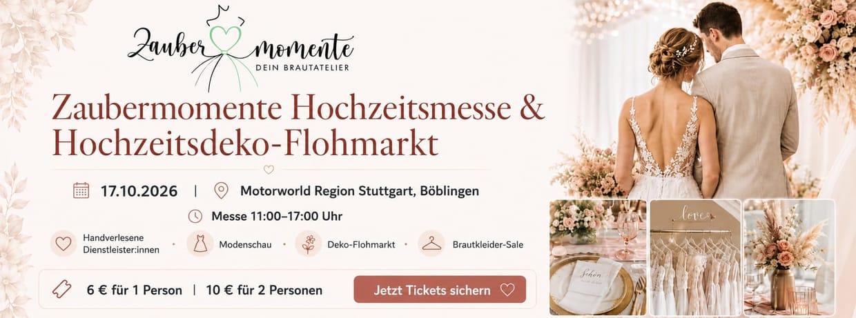 Hochzeitsmesse Zaubermomente & Hochzeitsdeko-Flohmarkt