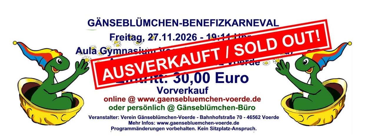 Gänseblümchen-Benefiz-Karneval 2026/2027