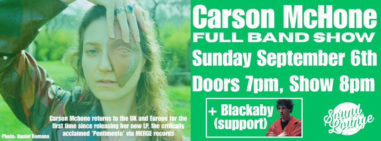 Carson McHone (Full Band Show) + Blackaby (support)