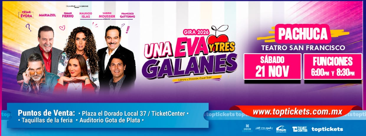 UNA EVA Y TRES GALANES 21/11/2026