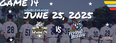 JUNE 25TH DOUBLEHEADER - Texarkana Rhinos vs. Abilene Flying Bison