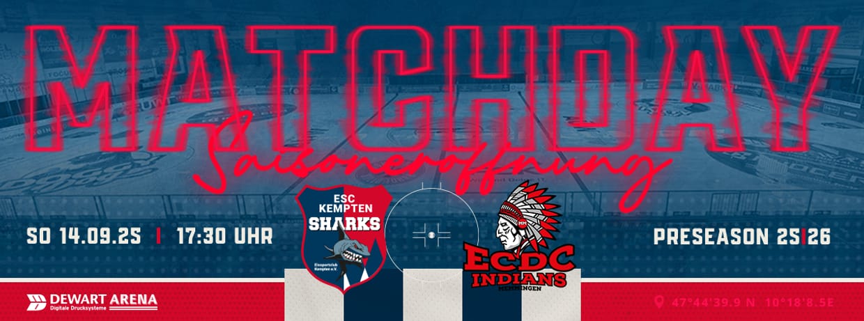 MATCHDAY vs. ECDC Memmingen Indians