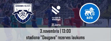 Tonybet Virslīga: Grobiņas SC/LFS - RFS