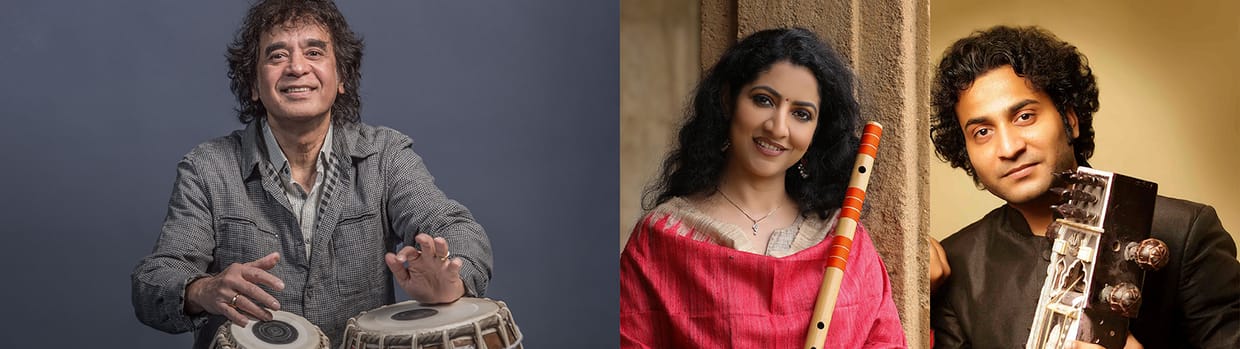 Cornell Concert Series: TISRA (Zakir Hussain with Sabir Khan, and Debopriya Chatterjee)