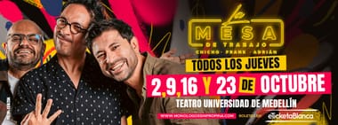 LA MESA DE TRABAJO EN VIVO (EN MEDELLÍN) - MONÓLOGOS SIN PROPINA 10 AÑOS