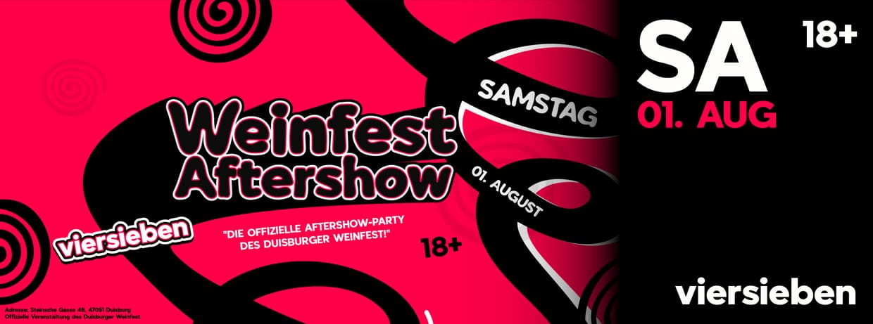 Weinfest Aftershow • 01.08 @viersieben