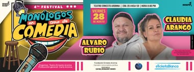 CLAUDIA ARANGO - ALVARO RUBIO MONOLOGOS EN TONO DE COMEDIA