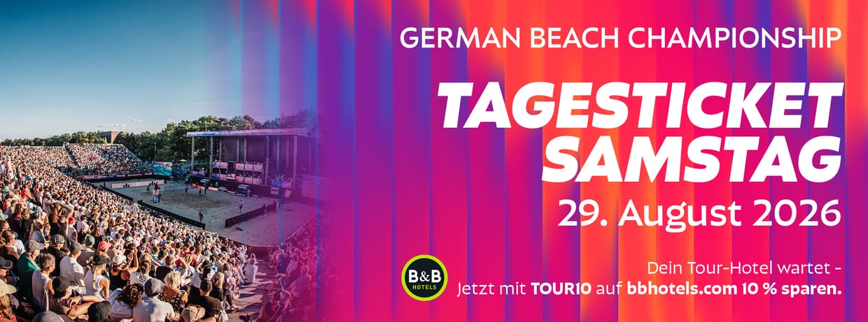 Deutsche Beachvolleyball Meisterschaft 2026 Dortmund | Tagesticket Samstag